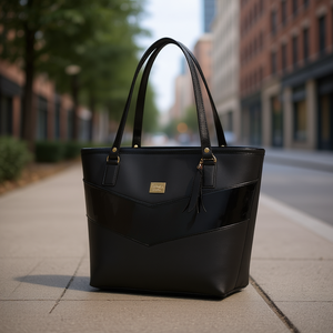 Bolso Tote para Mujer Fana Carola M3838 Negro PU Estilo Casual de Lujo con una Sola Correa y Cierre de Solapa para Uso Diario - Product Image 2