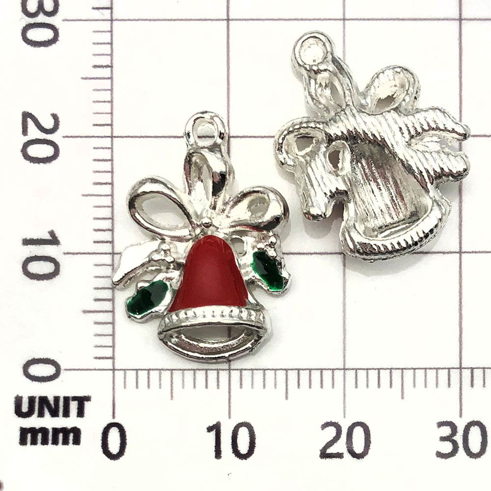 Une cloche de Noël rouge dégoulinante - 1,8g - 16*22mm - 14315