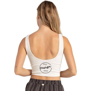 เสื้อกล้ามสำหรับผู้หญิงเสื้อออกกำลังผ้าคอตตอนสแปนเด็กซ์แบบถักทรงเข้ารูปฤดูร้อน - Product Image 6