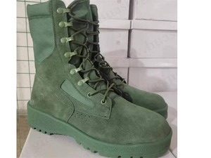 TSB21 Ankle Light Weight Outdoor Sports Hiking Hunting Camping Boots Breathable Green Suede Rubber Outsole - Product Image 2
