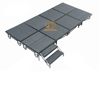 Plateforme de scène pliable en acier en gros avec escalier de scène