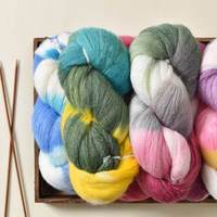 Colorful Dyed 200g Silk Mohair Wool Yarn Soft Lightweight Fluffy Hand Knitting Crochet Material for Sweaters Hats Scarves Chunky