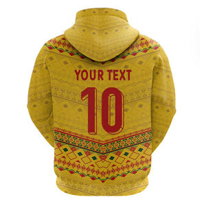 Equipo de fútbol africano Elemento De León Patrón de letras Sudadera con Capucha forrada Estilo informal diario de otoño para hombres - Product Image 4