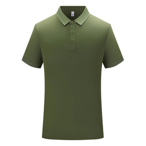 Polo 180g en polyester à séchage rapide, couleur unie, vêtement de travail, logo brodé personnalisé, publicité d'entreprise, usage quotidien - Product Image 3