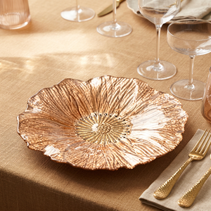 Assiette décorative irrégulière en métal doré, style glamour, faite à la main, vaisselle - Product Image 4