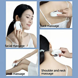 Tragbares elektrisches <span class=keywords><strong>Gua</strong></span> <span class=keywords><strong>Sha</strong></span> Massage gerät Neues Design Beheiztes Board Guasha Gesichts werkzeug Körpersc haber Vibrierendes Gesichts massage gerät - Product Image 6