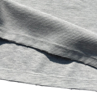 T-shirt à manches longues en maille gaufrée pour homme, imprimé léopard, manches contrastées, col rond, style streetwear