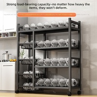Keuken groentemand trolley keuken opbergrek verrijdbare rolwagen voor fruit magnetron keuken organizer