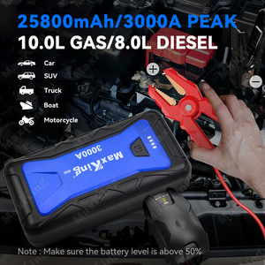 Démarreur de voiture 25800mah avec pince intelligente DC Cigarrate Socket 10.0L Essence et 10.0L Diesel - Product Image 3