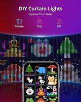 Guirlande lumineuse intelligente programmable et synchronisée avec la musique, contrôle à distance par application, changement de couleur RVB, pour décoration de fête de Noël en extérieur