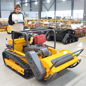 เครื่องตัดหญ้าแบบสายพานดีเซลขับเคลื่อนอัตโนมัติ ขนาด 800 มม. 1000 มม. ควบคุมระยะไกล แบบเลี้ยวศูนย์ ได้มาตรฐาน EPA EURO5 - Product Image 2