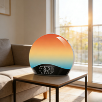Réveil numérique intelligent IBN Sunrise avec lumière d'ambiance RGB, aide au sommeil, bruit blanc et haut-parleur Bluetooth