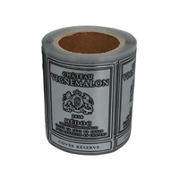 Étiquettes de bouteilles de whisky, de bière et de vin personnalisées, design privé, rouge et blanc, couleur intégrale, gaufrées, PET, écologiques, autocollantes, imperméables