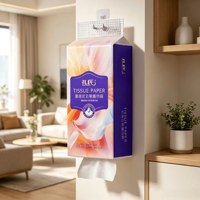Mouchoirs en papier de haute qualité, 5 plis, super doux, respectueux de la peau, en vrac, à suspension, à tirer par le bas