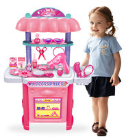 Table de coiffure et de maquillage pour enfants, jeu d'imitation, accessoires de beauté pour enfants, ensemble de jeu