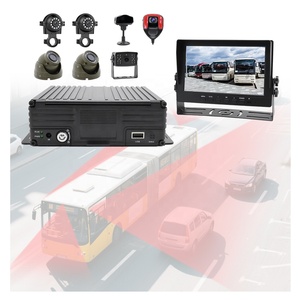Système de caméra MDVR de sécurité mobile 4G pour camion et voiture, caméra de tableau de bord <span class=keywords><strong>360</strong></span>°, moniteur 8 pouces, systèmes de surveillance de la conduite - Product Image 1