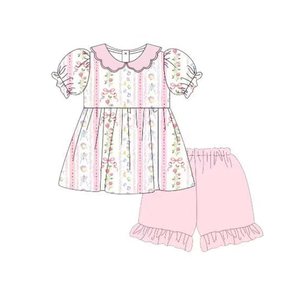 GSSO3611 Ensemble d'été sans manches pour petite fille, motif citron et nœuds jaunes, tenue d'été pour enfants, vente en gros - Product Image 5