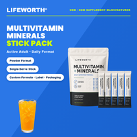LIFEWORTH Multivitamines et Minéraux en Poudre Quotidienne en Sachet – Formule Active pour Adultes avec Vitamines C et D pour le Soutien Énergétique – Marque Blanche