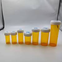 8DRAM 10DRAM 13DRAM Pill Pharmacy Vials Contenedores Botellas Pop Top Plástico Tapa resistente a los niños Fabricación
