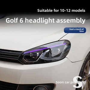 Phare LED modifié 12V OLIVER pour VW <span class=keywords><strong>Golf</strong></span> 6 avec <span class=keywords><strong>feux</strong></span> de jour bleus à commande tactile et clignotants séquentiels - Product Image 3