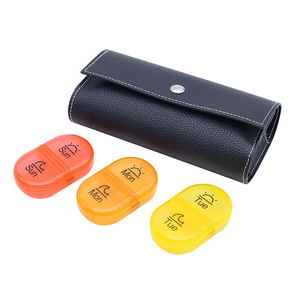 Vente en gros de boîtes à pilules colorées en cuir portables à 14 compartiments, best-sellers, pour l'emballage et le stockage pharmaceutique - Product Image 6