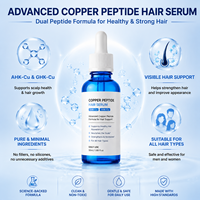 Traitement nourrissant avancé pour la repousse des cheveux, huile capillaire au peptide de cuivre GHK-Cu AHK-Cu, formule 2-en-1 pour la croissance des cheveux, soin du cuir chevelu, plus épais