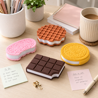 Bloc-notes en PVC en forme de chocolat personnalisé, bloc-notes créatif en forme de nourriture, 300 pièces, notes adhésives originales pour l'école, le bureau, les cadeaux