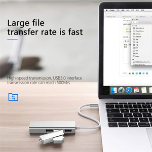 1000Mbps <strong>3</strong> Port USB3.<strong>0</strong> Extender to Gigabit RJ45 <strong>Hub</strong> Type-C <strong>Ethernet</strong> Cable Converter <strong>Ethernet</strong> Adapter for MacBook Laptop Computer - Product Image 6
