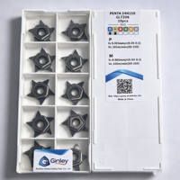 5 Insertos de Carburo PENTA 24N150 con Recubrimiento Colorido, Cuchilla de Corte Pentagonal para Torneado de Acero Inoxidable
