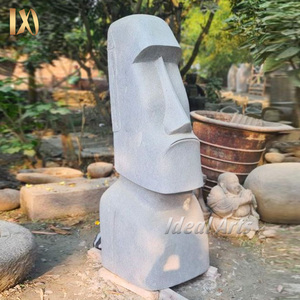 <span class=keywords><strong>Escultura</strong></span> de Moái de Granito y Mármol Tallada a Mano de la Isla de Pascua, Ideal para la Venta - Product Image 5