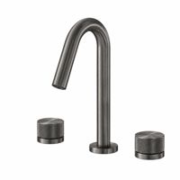 Robinet de lavabo haut de gamme anti-traces de doigts, mitigeur de lavabo à double poignée, robinet de lavabo de salle de bain, design à poignée moletée