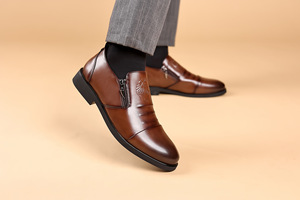 Da uomo in pelle italiana stile Oxford Soft top Office con punta in maglia felpata suola Business Casual uso ufficiale <span class=keywords><strong>scarpe</strong></span> eleganti - Product Image 4