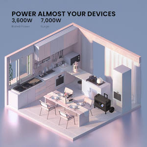 แบตเตอรี่สำรองพลังงานบ้าน Lifepo4 3KW เครื่องกำเนิดไฟฟ้าพกพา 3000w เครื่องกำเนิดพลังงานแสงอาทิตย์อุตสาหกรรม 3600w สถานีไฟฟ้าพกพาแบบกันน้ำ - Product Image 5