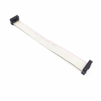 Kabel ekstensi Data Hard Drive, 20/30/40/50CM FC-20P IDC 6/10/12/14/16/20 Pin 1.27mm 2.54mm F/F kabel pita datar untuk Motherboard