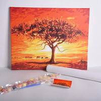 Ensemble de peinture par numéros pour adultes avec photo personnalisée 40*50 cm Peinture à l'huile par numéros pour adultes Peinture de décoration de couleur chaude