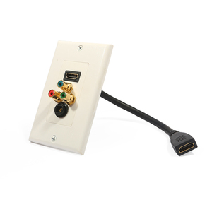 <span class=keywords><strong>Plaque</strong></span> murale 4K avec connecteur femelle-femelle 2.0 en plastique ABS, coupleur 3RCA et Toslink pour <span class=keywords><strong>plaque</strong></span> murale - Product Image 2