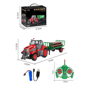 SINO <span class=keywords><strong>1</strong></span>:24 échelle Rc <span class=keywords><strong>tracteur</strong></span> avec batterie rechargeable 4CH télécommande métal ferme remorque ensemble voiture ingénierie jouet pompe à eau - Product Image 4