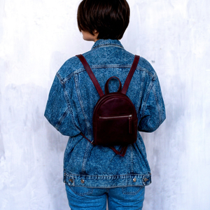 Mini Mochila de Cuero Genuino con Logotipo Personalizado Premium, Bolsos y Maletas Pequeños para Mujer, Otras Mochilas para Damas LSBP-0060 - Product Image 1