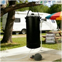 Yuanfeng Nouveau sac de douche extérieur portable avec réservoir d'eau, tuyau d'eau détachable, buse, sac étanche avec pompe à air