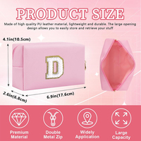 Pochette de maquillage personnalisée matelassée de luxe, mignonne et de qualité supérieure, pour les voyages, trousse de toilette en cuir, sac cosmétique à fermeture éclair, sac cadeau promotionnel