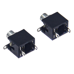 Prise audio PJ-201 2,5 mm, montage vertical à 3 broches à travers le trou, boîtier en laiton sans écrou fileté - Product Image 4