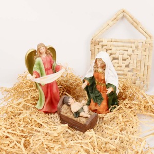 Hermosos artículos de estatuilla religiosa <span class=keywords><strong>Gloria</strong></span> artesanal de poliresina con alas de Ángel - Product Image 5