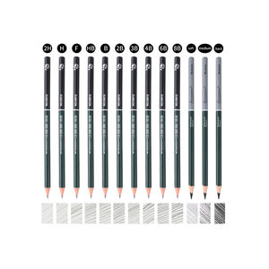 Giorgione - Kit de 27 Piezas de Materiales de Arte Profesionales, Lápices de Dibujo de Carbón Suave y Duro, Borrador, Cuchillo para Dibujar, Lápiz de Carbón - Product Image 5