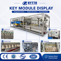 Usine d'abattage mobile clé en main Halal CE ISO 304 SUS, ligne d'abattage de poulets 1000BPH, équipement d'abattage, système de conteneurs