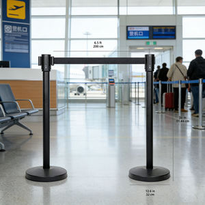 Poteau <span class=keywords><strong>de</strong></span> guidage <span class=keywords><strong>de</strong></span> foule en acier inoxydable pour hôtels, centres commerciaux, aéroports - Vente en gros - Product Image 1