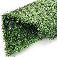 Clôture à aiguilles en pin artificiel Clôture de pelouse Clôture d'herbe en PVC ignifuge bloquant la décoration de la cour Plantes vertes artificielles
