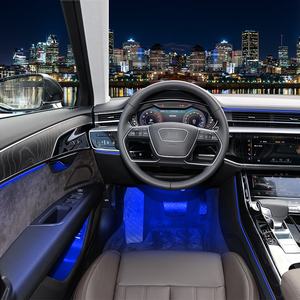 Accessoires de voiture personnalisés OEM décoration <span class=keywords><strong>intérieure</strong></span> 12V RVB LED lampe d'ambiance pour <span class=keywords><strong>porte</strong></span> de voiture pour Audi A8 2019-2023 - Product Image 3