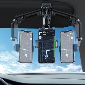 Supporto Universale per Telefono da Specchietto Retrovisore, Rotazione a 360 <span class=keywords><strong>Gradi</strong></span>, Clip Manuale, Supporto Portatile per Auto - Product Image 3