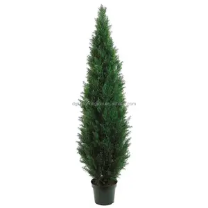 Artificial Cedar Cypress Plants Faux Boxwood Topiary Fake Pine Greenery Trees Plantas Artificiales Outdoor Indoor Decor