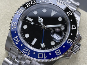 Reloj mecánico impermeable de súper calidad, 40 mm, acero 904L, movimiento VS factory V3 DD3285, reloj GMT negro azul - Product Image 5